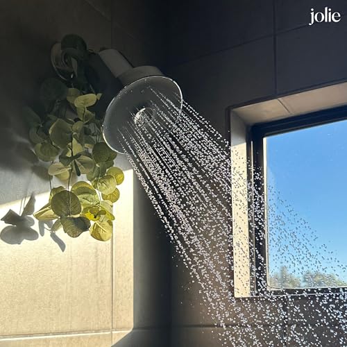 The Jolie Filtered SHOWERHEAD with Shower Water Filter System- High Pressure Showerhead, Hair and Skincare Accessory to Improve Beauty and Personal Care Routine (New Brushed Steel)