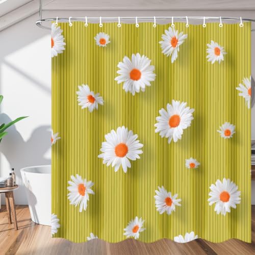 Rideau de douche imperméable fini les flaques d'eau tissu polyester lavable - 2