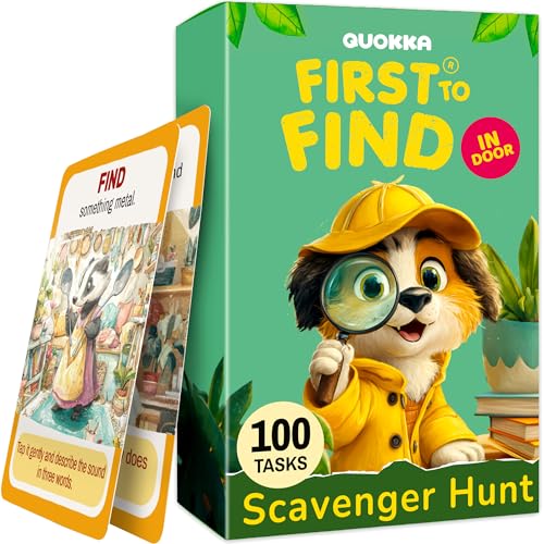 Scavenger Hunt Game for Kids Ages 4-8 and Family - Educational Card Game
