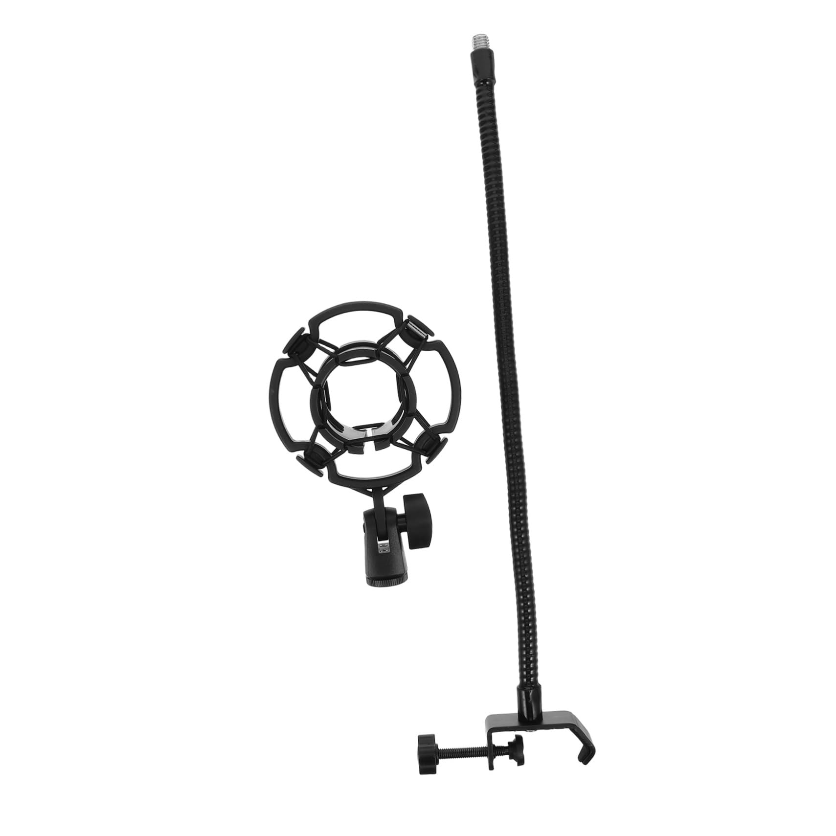 YARNOW Gooseneck Microphone Stand Clamp Adjustable Shock Mount Holder for Live Streaming Recording and Voice Recognition Compatibility Enhanced Stability Compact Design