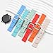 18mm 20mm 22mm Quick Release Silicone Watch Band, Rubber Band For Samsung Galaxy Watches, Replacement Straps with Silver Buckle For Smart Watches, Silicone Straps For Garmin Watches (Light Grey, 20mm)