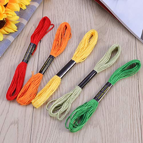 Uonlytech Cotton Cross Stitch Rainbow Color Embroidery Floss with Cotton Cross Stitch Cotton Threads Embroidery Floss Kit for DIY Random Color - Image 3