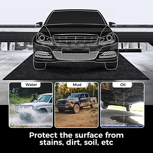 Welkin Garage Floor Mat, Oil Spill Parking Mat, Premium Absorbent Oil Pad, Waterproof, Washable, Durable, Protect Garage And Shop Floor From Spills, Drips, Splashes And Stains (20' X 8'5") #TOP2