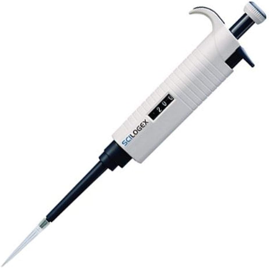 - MicroPette Single-Channel Pipettor - 0.1-2.5 µL Adjustable Volume - High Precision Ergonomic Micropipette, Lightweight Design with Easy-to-Read Display