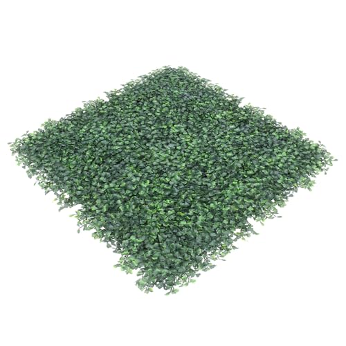 ROMISBABA Parete Decorativa Prato Sintetico Esterno con Fiori Artificiali Siepe Artificiale Antisole per Giardino e Balcone Verde Permanente e Folto Adatta Decorazione Personalizzata