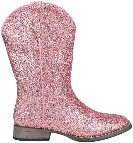 Roper Toddler Girls Glitter Galore Square Toe Casual Boots Ankle ...