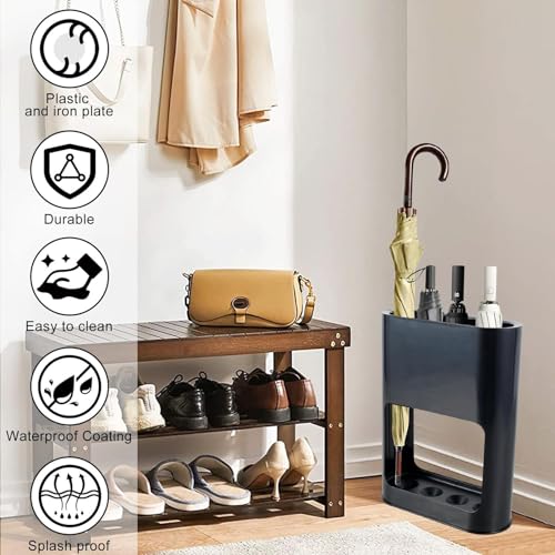 Porte-parapluie pour entrée compact : évitez l'eau sur le sol avec ce support de coin