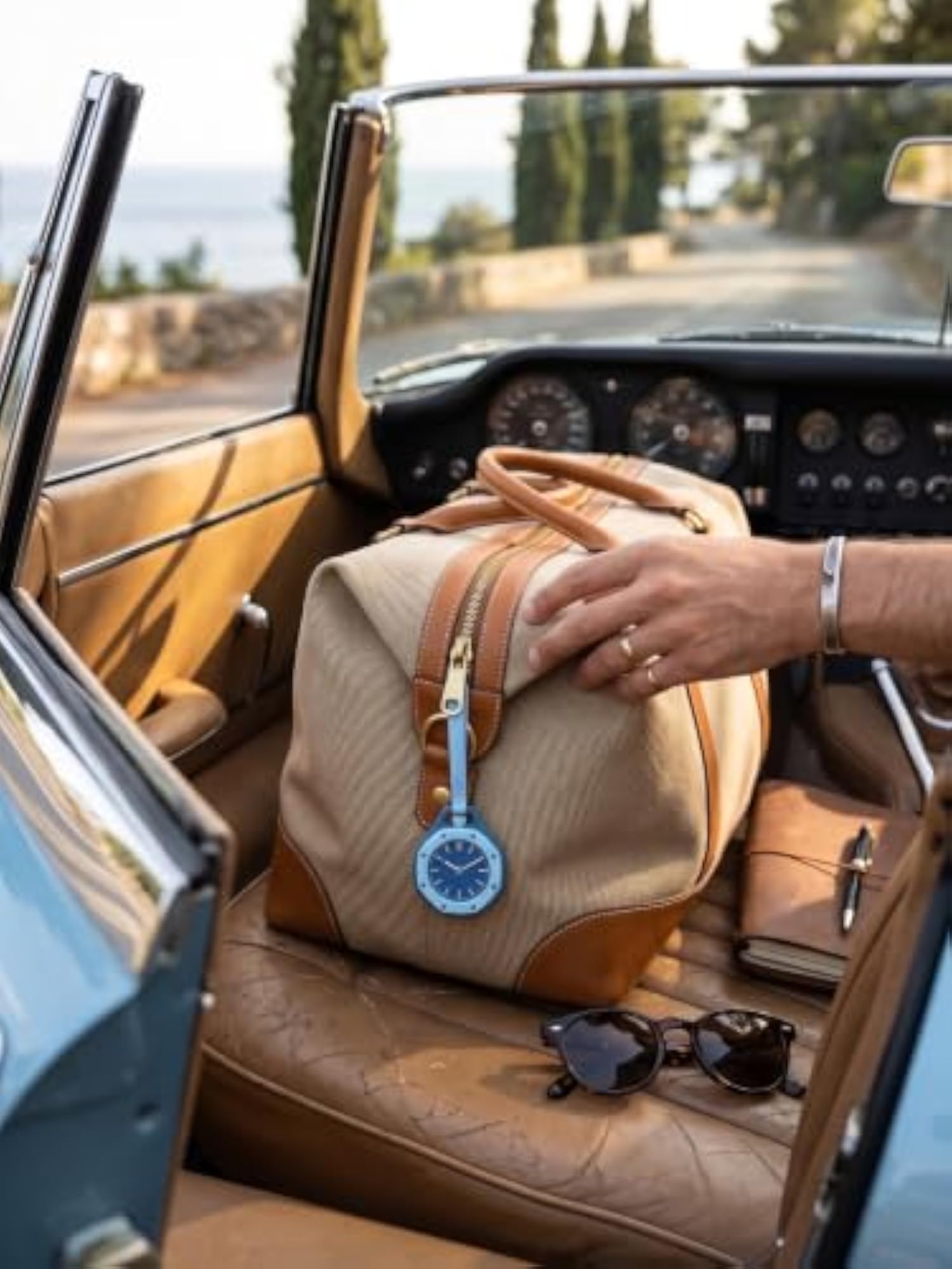 Royal Pop Octagonal Pocket Analog Watch with Detachable Lanyard