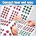 Gejoy 1242 Pieces 3D 4D 5D Fishing Eyes Oval Realistic Lure Eyes for Making Fishing Bait Fly Tying Streamers Lures Crafts, 6 Sizes: 3 mm/ 4 mm/ 5 mm/ 6 mm/ 8 mm/ 10 mm (Yellow Red Silver)