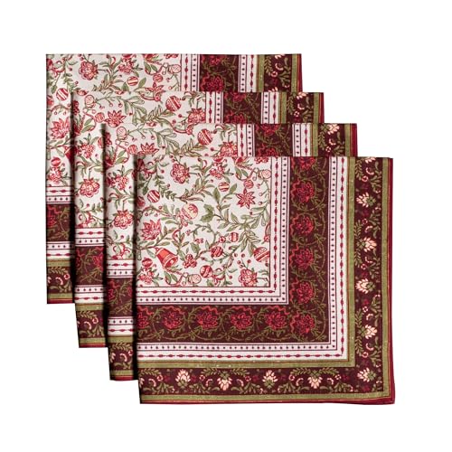 Maison d' Hermine Cloth Napkins Set of 4 Reusable 100% Cotton (20" x 20")