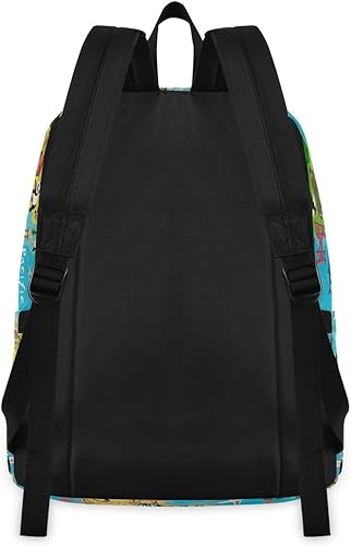 Miniatura 5 de Lindos Perros Mochila Escolar Conjunto Impermeable Bolsas Enfriadoras Aisladas, Simple Mochila Moderna, Mapa del paisaje mundial de animales, Moderno