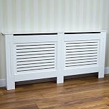 Vida Designs Milton Radiator Cover White Modern Painted MDF Cabinet, Extra Large