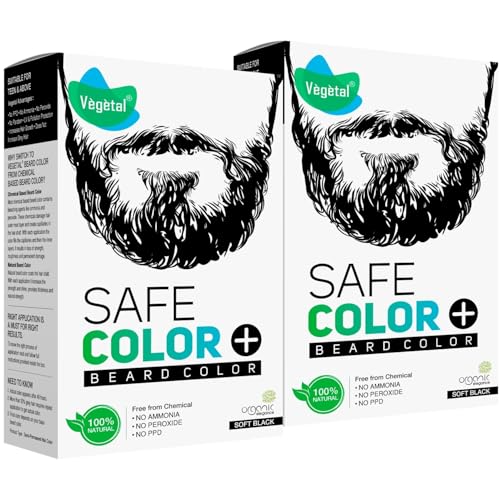 Vegetal Safe Hair Color -Soft Black 25gm Pack de 2
