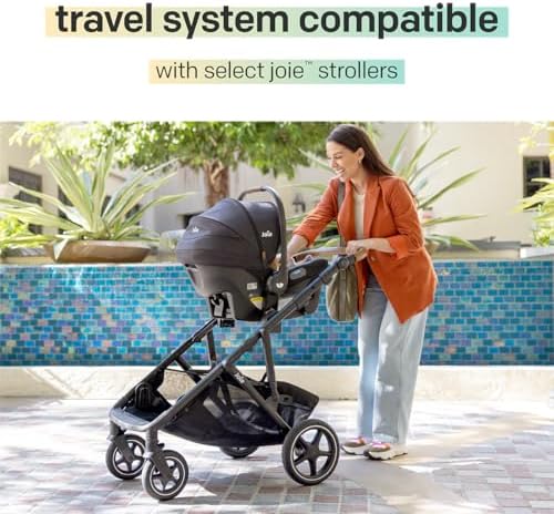 Joie Baby, Mint Latch Baseless Infant Car Seat – Lightweight, Built-in Rigid Lower Anchor Attachments and Side-Impact Protection – No Base Installation Required, Travel-Friendly Design (Dove) - 5