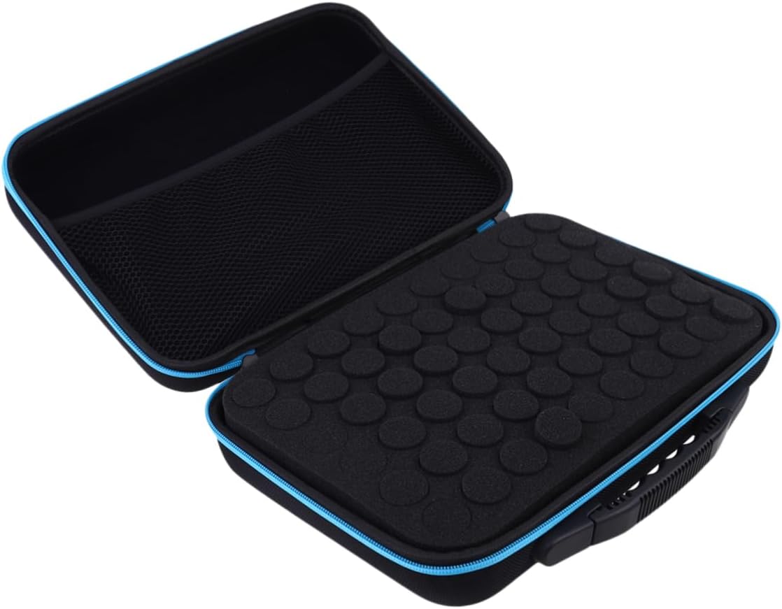 NOLITOY 60grid Essential Oil Storage Bag Portable Essential Oil Holder Zipper Design Shockproof Drop for Organizing