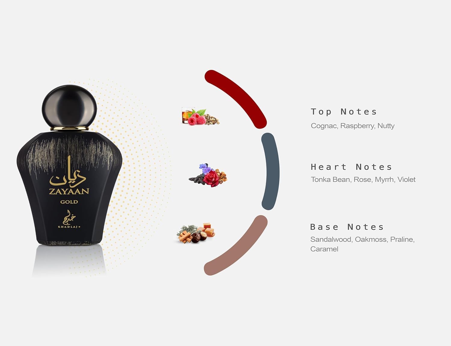 KHADLAJ PERFUMES Zayaan Gold Eau de Parfum for Men, 100 ml