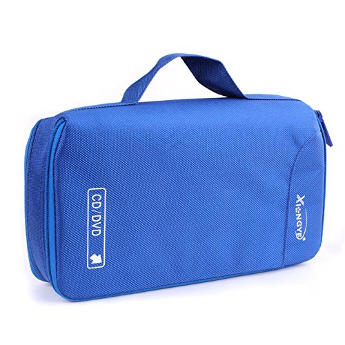 New 96 Disc Cd Vcd Dvd Blu-Ray Storage Bag Wallet Holder Case Box - Blue #TOP2