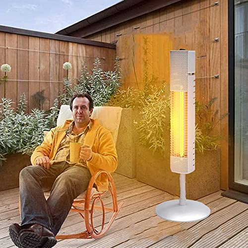 Freistehender elektrischer Terrassenheizer, Gartenwärmer im Freien, tragbarer Schnellheiz-Standheizer für den Hausgarten, Balkon und den Innenbereich Cover