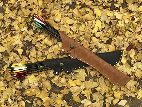 Gemilla Archery Arrow Quiver, Lightweight Arrow Holder, Vintage Design Quivers For Arrows Bow Hunting Targeting (Black) #TOP5