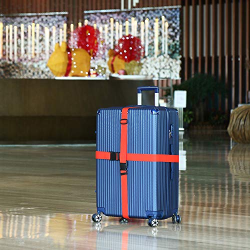 Luggage-Straps Suitcases-Belt Tsa Approved - Adjustable 86 Inch With Quick-Release Buckle And Organized Belt Travel Accessories (Red 4 Pack) #TOP5