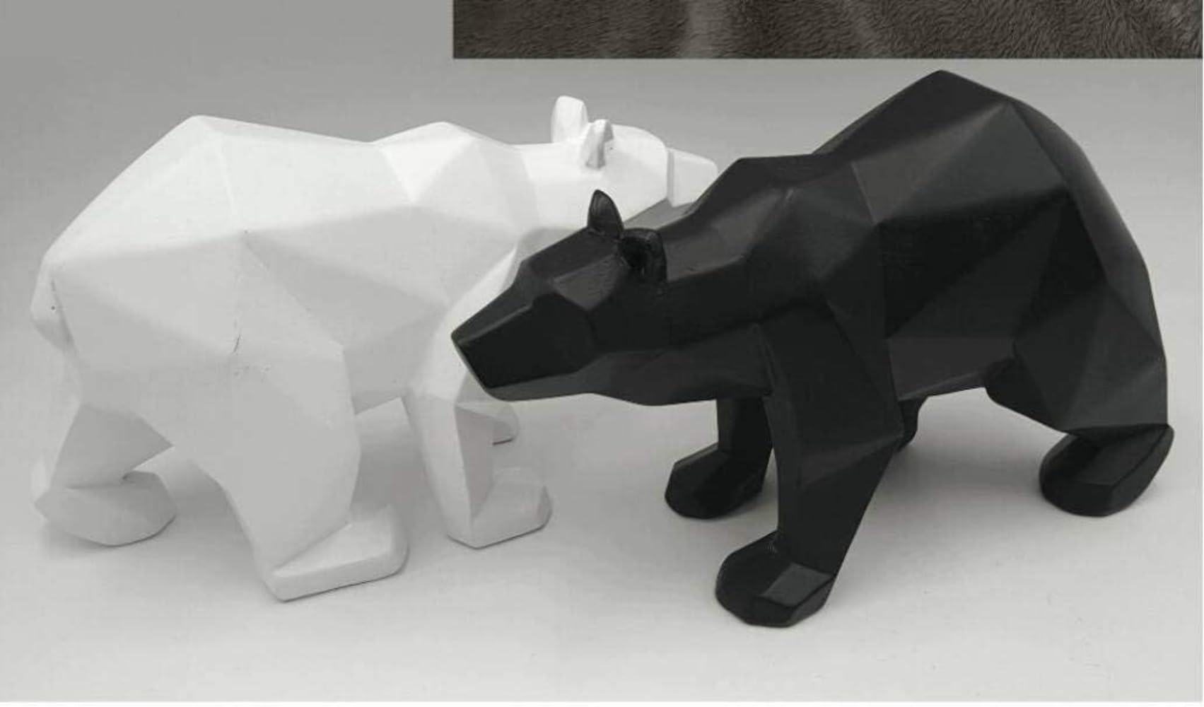 Amazon.co.jp: 抽象的な幾何学的なクマの彫刻クリエイティブ動物像収集