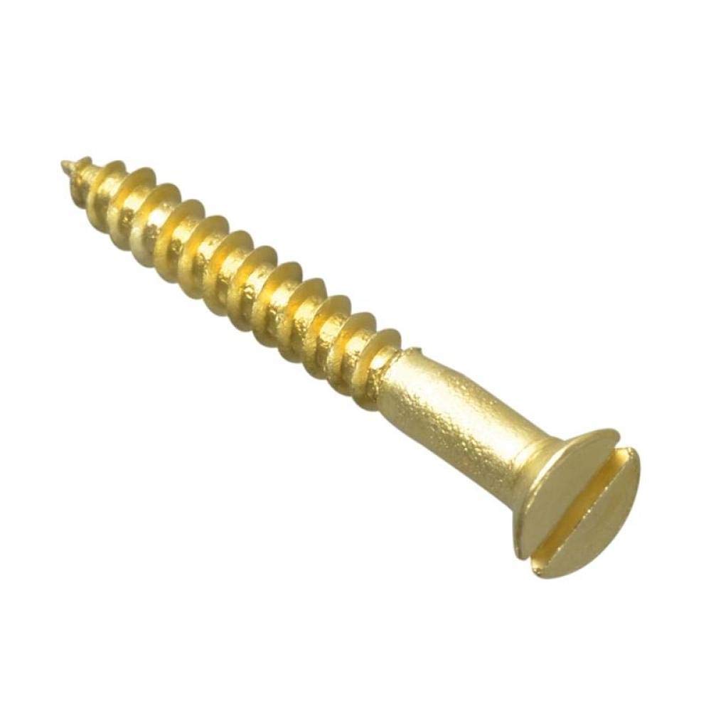 ForgePack Wood Screws - Solid Brass | 1 1/2" x 6 | Solid Brass | Pack 12