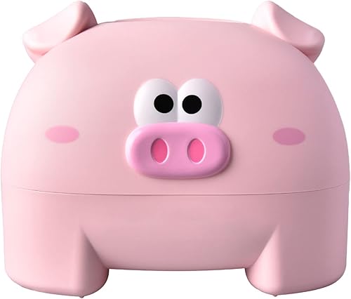 Miniatura 4 de Caja de pañuelos, bonita caja de almacenamiento de pañuelos con forma de cerdo decorativo para toallas y servilletas, estuche para mesa (rosa)