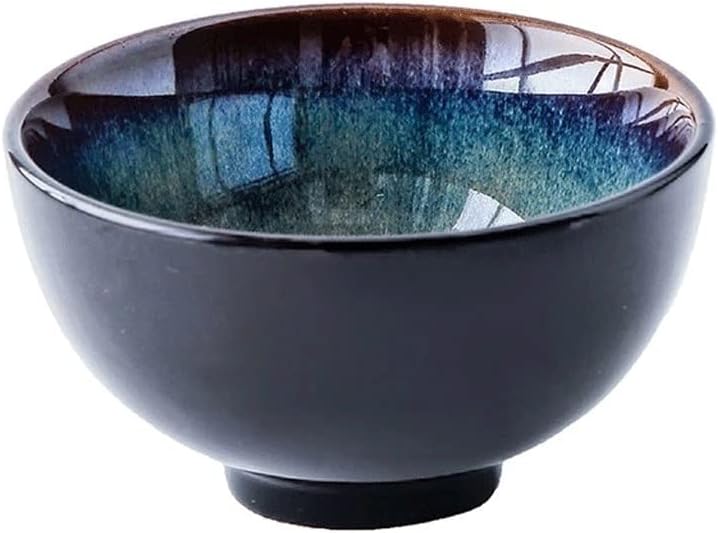 Household Rice Bowl Korean Restaurant Ceramic Underglaze Colored Noodle Fruit Salad Dessert