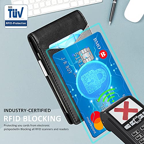 Zrtary Slim Wallet For Men With Money Clip Leather Credit Card Holder Minimalist Front Pocket Rfid Blocking(Grey) #TOP3