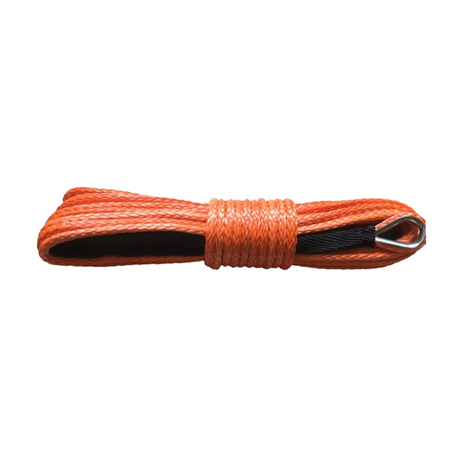 Winch Rope, Synthetic Winch Line Cable Rope 8mm X 40m UHMWPE with Hook for 4x4/ATV/UTV/SUV/Offroad Recove(Oranje)