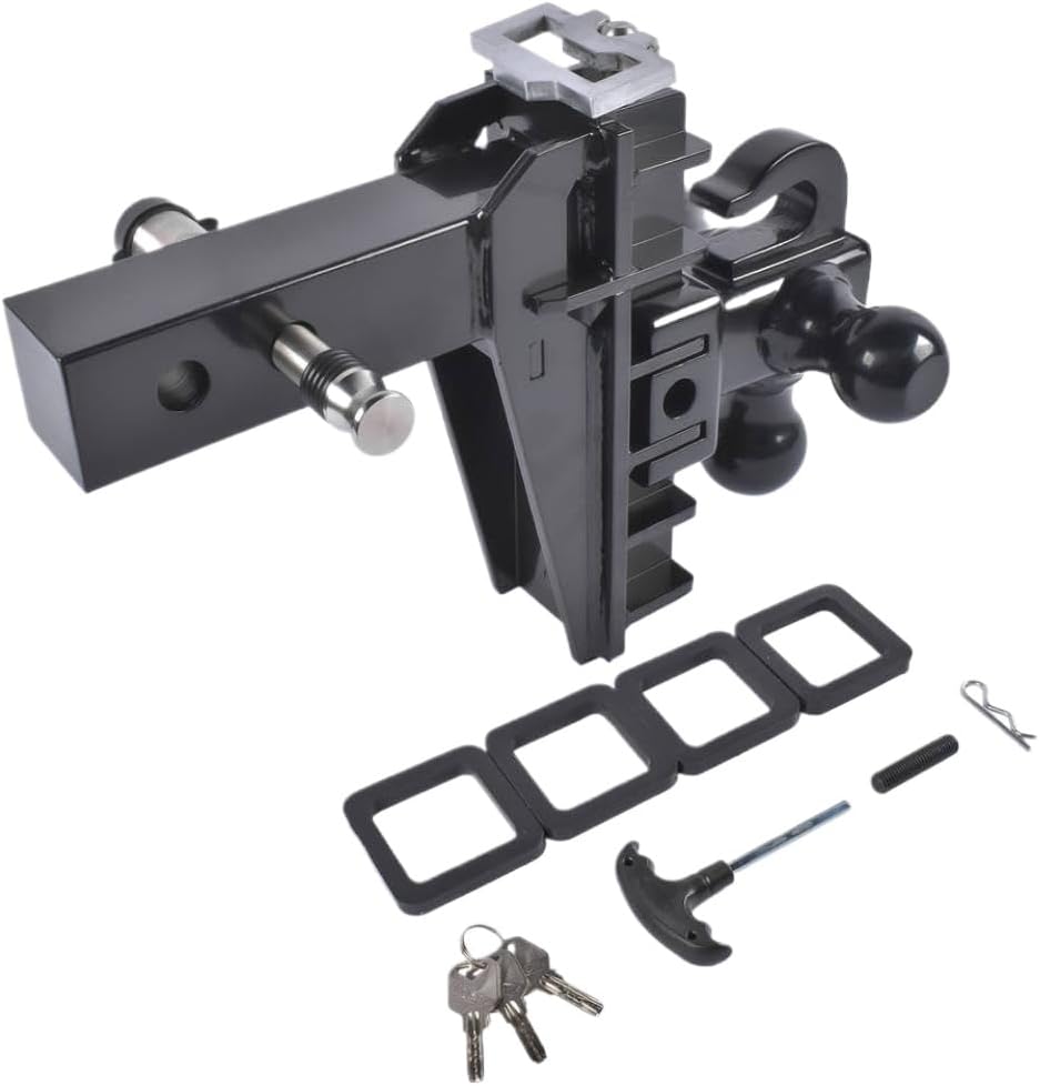 Tow Hitch 17000 LBS GTW Class 3 Ball Mount Drop Hitch Compatible with Heavy Duty Vehicles