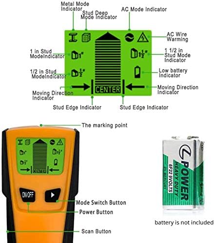 下地センサー 下地探し 壁うら探し 木材/金属/AC電源探知 自動オフ機能 日本語取扱説明書付き