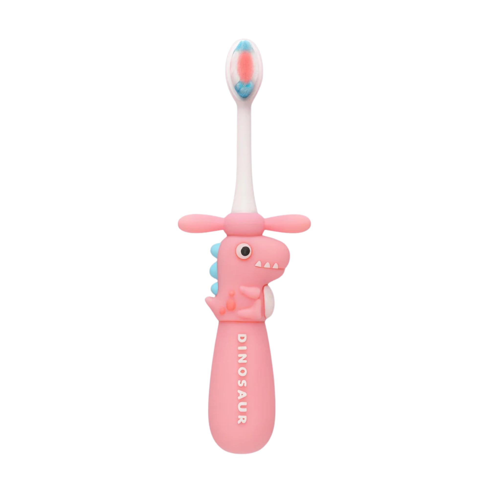 Nestlooms Kids Toothbrush Cartoon Design, Ultra Soft Manual Toothbrush for Toddlers and Children 3-12 Years, Extra Microfiber Bristles for Gentle Cleaning, Boys and Girls Toothbrush with Non-Slip Comfortable Handle (Pink Twisty Dino)-picture-13