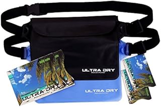 Waterproof Pouches Bags with Adjustable Waist Strap & RFID Identity Theft Protection Sleeves Keeping Your Phone & Valuables Safe & Dry, Perfect for Boating Swimming Snorkeling Kayaking