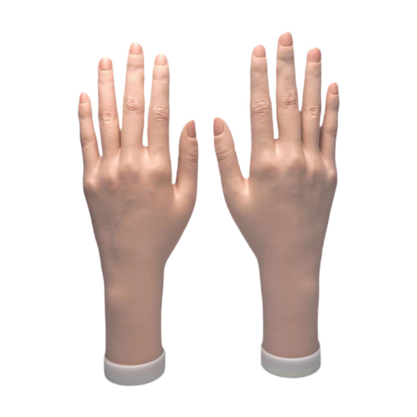 MagiDeal Modèle de main féminine, doigt Flexible montrant une fausse main de Mannequin pliable pour l'exposition de bijoux, accessoires Photo, pratique du Nail, Gauche et Droite