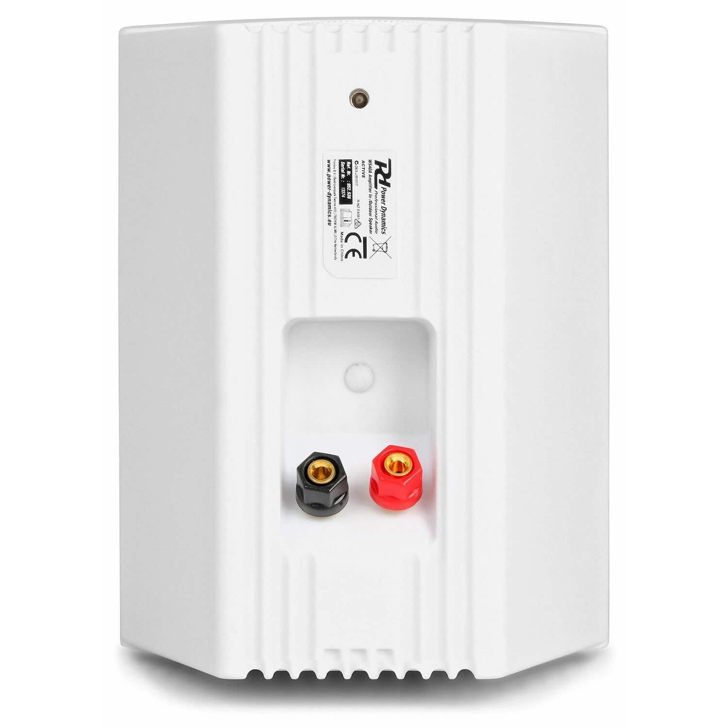 Power Dynamics WS50A Pareja de Altavoces Bluetooth de 2 vías, 240 vatios y 5,25", Color Blanco, con Soporte de Montaje, para Uso en Interiores o Exteriores IP55, Control Remoto Incluido