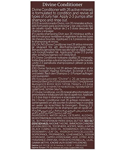 Saphira Divine Curly Conditioner, Sulfate-Free, Paraben-Free, Hydrates, Defines And Softens Curly, Wavy, Multi-Textured, Thick Hair, 34 Ounce #TOP6