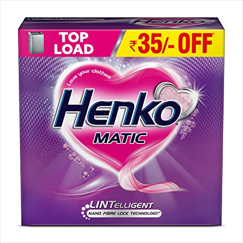 Image of Henko Matic Top Load Detergent Powder 1KG | Laundry Detergent Powder For Effectively Removes Tough Stains | Top Load Detergent Powder with Nano Fibre Lock Technology