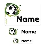 Ausführung: 100-teilig Striefchen® Schuletiketten mit Wunschname Motiv: Fussball - 100 teiliges Set Ideal zur Einschulung oder Schulanfang