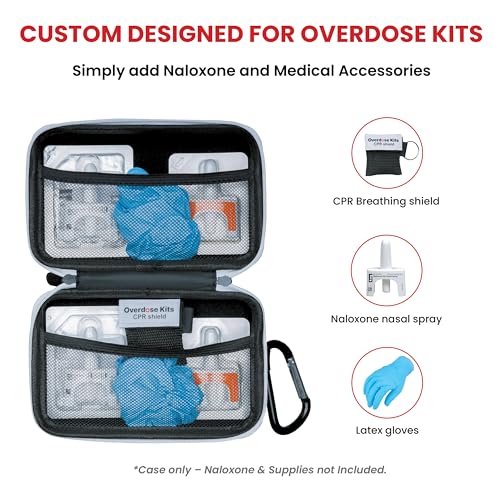 Image of Naloxone Carry Case for Opioid Overdose Kits - Protective & Water Resistant Hardshell - Holds All Naloxone Formulations Does Not Include Naloxone or Accessories (Case Size 7 inch x 4.5 inch x 2 inch)(Orange 100)