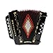 Rossetti 3412 34 Button 12 Bass 3 Switch Accordion (Black)