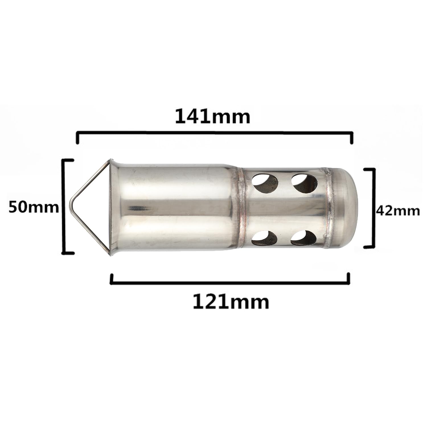 SILENZIATORE CENTRALE CORTO SPORTIVO UNIVERSALE ACCIAIO INOX POWESPRINT