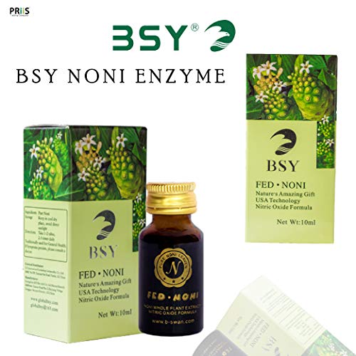 BSY NONI Enzyme | Pure Noni Juice Extract Enzyme (10ml x10 bottles) | Vitamin and Protein Source GMP Certified