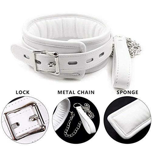 Bodahl Soft Pu Leather Choker Collar Necklace, Adjustable Leather Heart Rock Punk Choker Collar Necklace With Chain, For Men/Women Size #TOP1