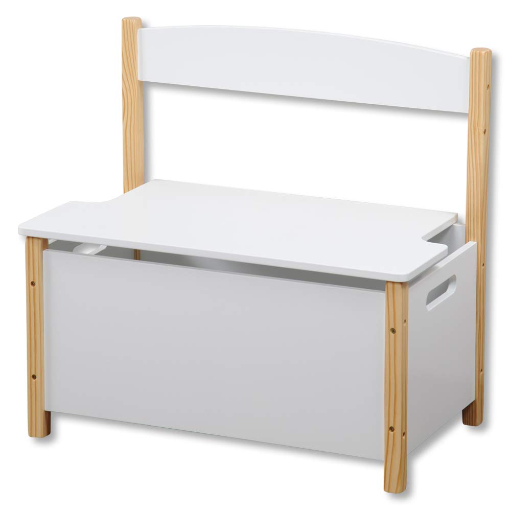 Kesper | Banc pour Enfants, Matériau : Panneau de Particules, Dimensions: l 60 H 56 P 34,5 cm, Couleur : Blanc | 17713 13