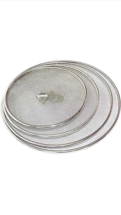 K.U.H.A. Stainless Steel Net Cover/Vessel Cover/Lids/Mesh Lids -Set of 4 (Big -9 Inches/23CM- 8 Inches/20CM- 7 Inches/18CM- 6 Inches/15CM) 2