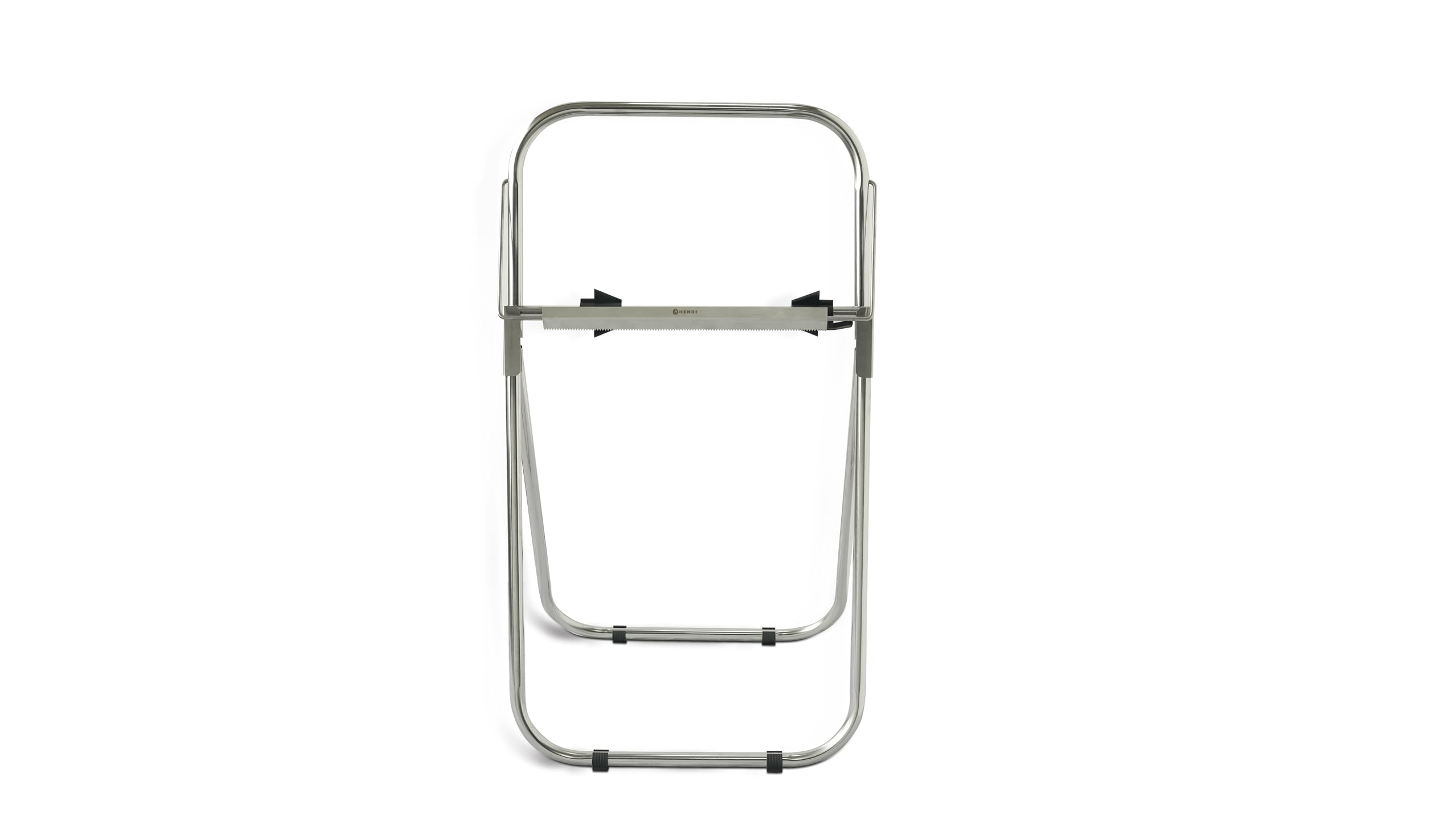 HENDI Distributeur d’essuie-mains sur pied, porte-rouleau, dérouleur avec barre dentée, pour rouleaux jusqu’à 43cm de largeur, 540x395x(H)975mm, acier inoxydable