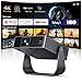 Smart Beamer【Kompatibel mit Netflix/Live TV/330° Drehbar】Mini Beamer 4K mit Autofokus/6D Trapezkorrektur, 1080P Full HD WiFi6 & Bluetooth Heimkino/Outdoor Mini Projektor 4K Tragbar für Handy/HDMI/PC