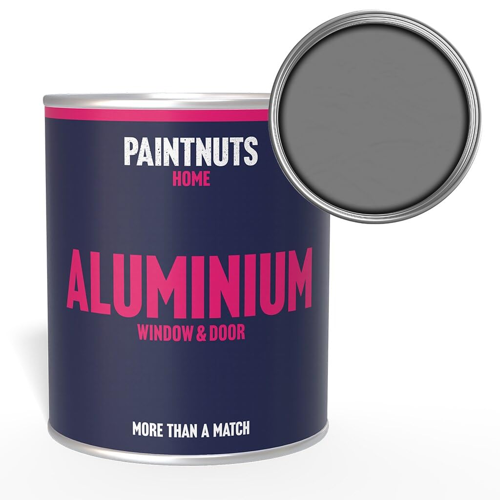 Paintnuts Aluminium Window & Door Paint - RAL-7037 - DUSTY GREY Satin 1 Litre Tin
