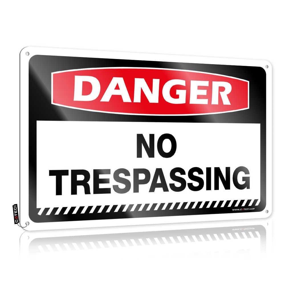 Fzfn Men's Colour Cool Wall Decor Ideas Scandinavian Danger No Trespassing For Campers - Cocoa Customizable(30X40cm)